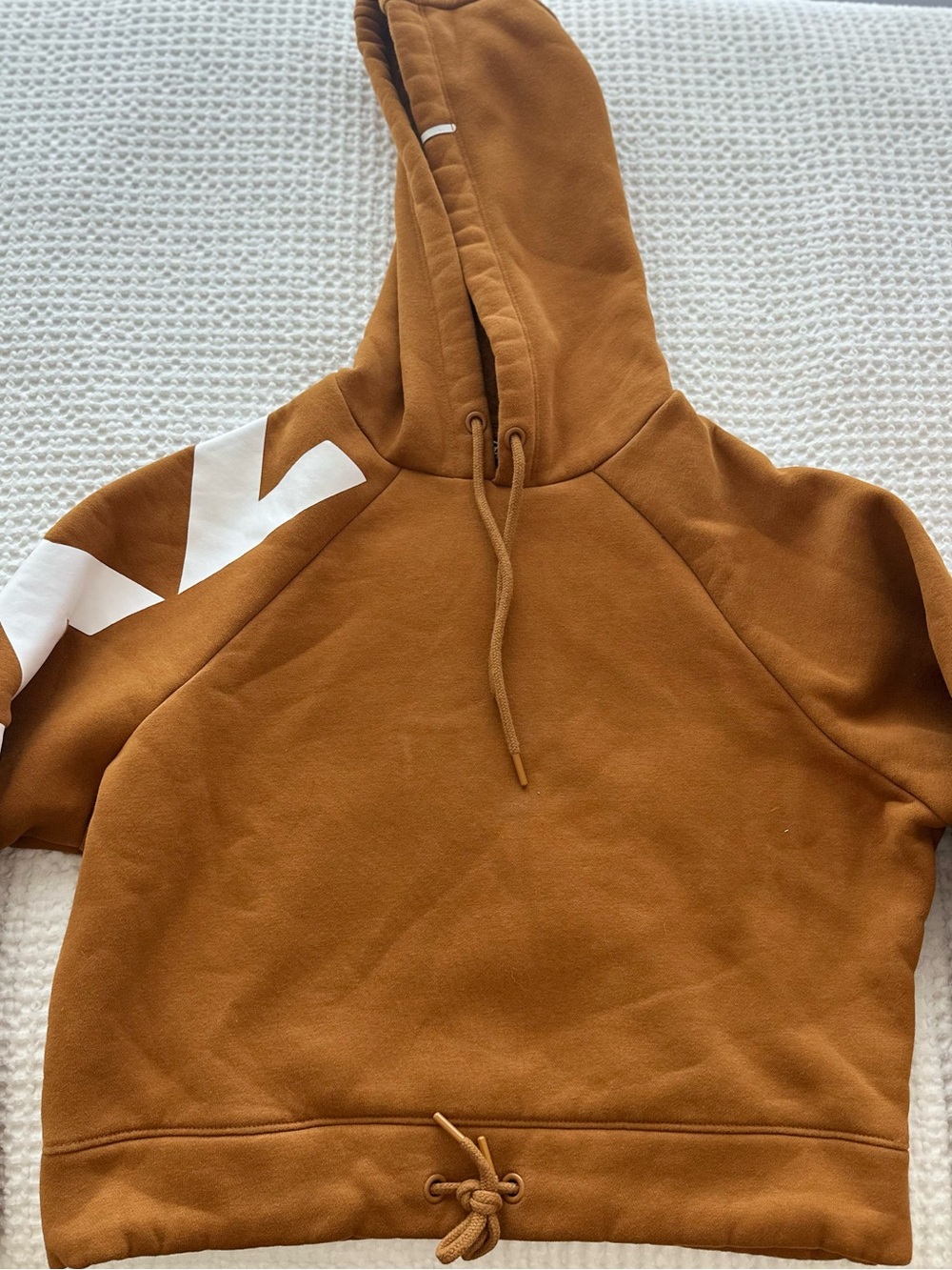 Women's Cropped Brown Hoodie Sweater